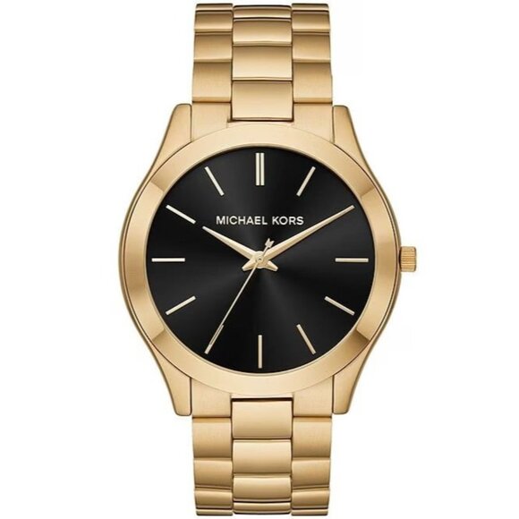 Michael Kors Men's Slim Runway Gold-Tone Watch - Picture 1 of 3